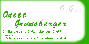 odett grunsberger business card